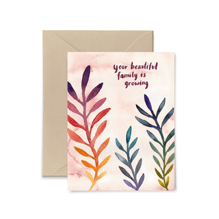 Your Beautiful Family Is Growing Greeting Card Greeting Card Little Truths Studio 